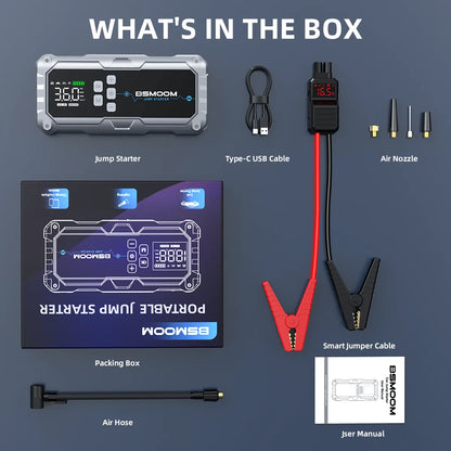 Car Jump Starter With Air Compressor For All Gas Or 10.0L Diesel