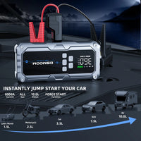 Car Jump Starter With Air Compressor For All Gas Or 10.0L Diesel