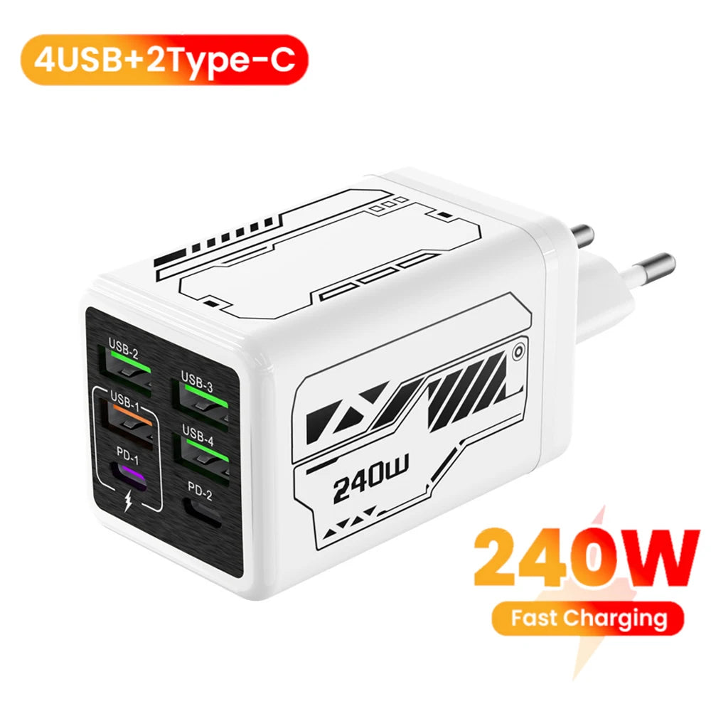 Fast Phone Charging 240W / 6-in-1