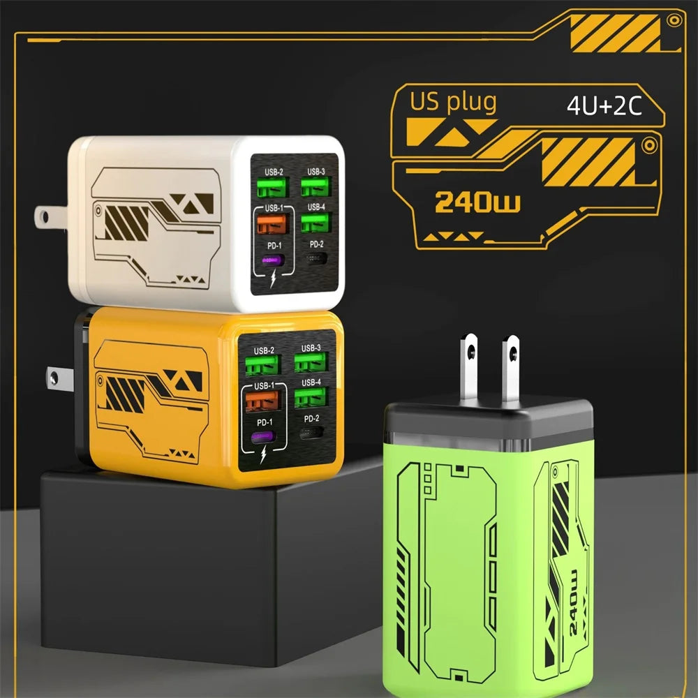Fast Phone Charging 240W / 6-in-1