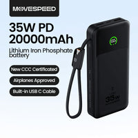 Power Bank 20000mAh 35W MOVESPEED Fast Charging