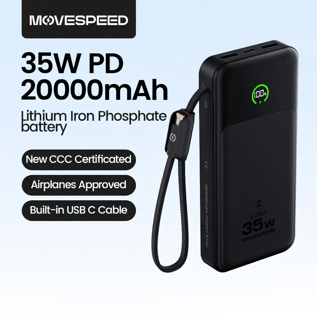 Powerbank 20000mAh 35W MOVESPEED Schnellladen