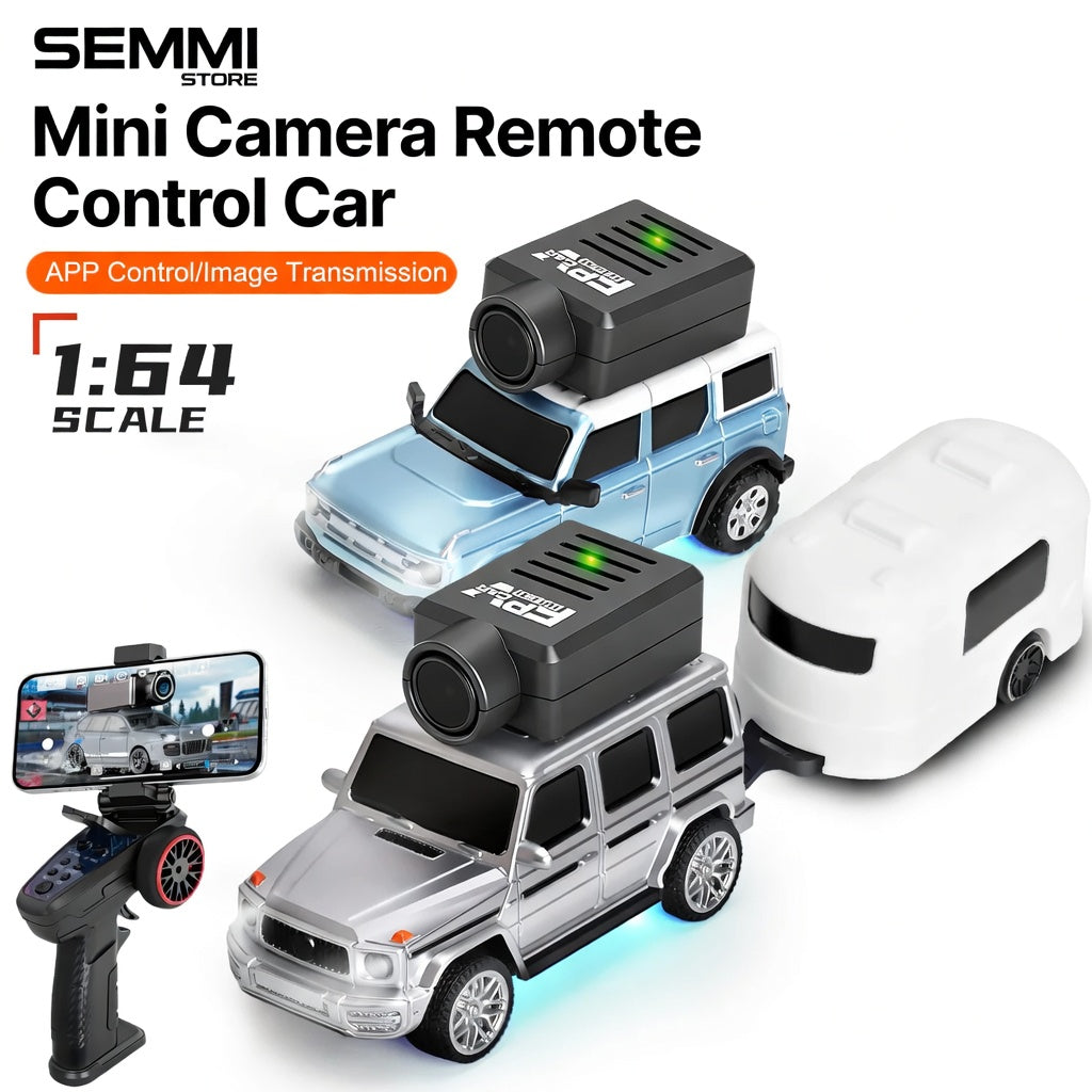 Ferngesteuertes Auto mit 720p Videokamera, steuerbar über VR und App 1:64