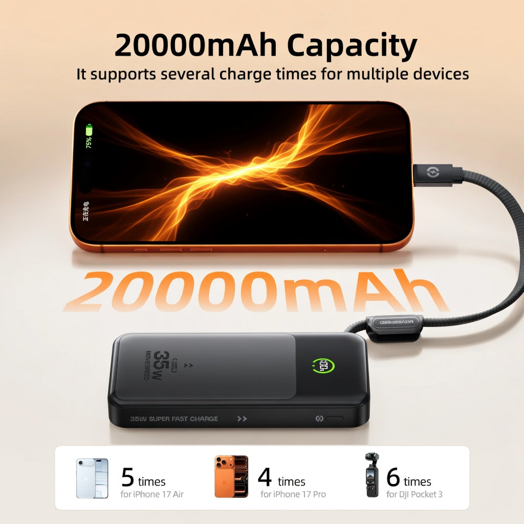 Powerbank 20000mAh 35W MOVESPEED Schnellladen