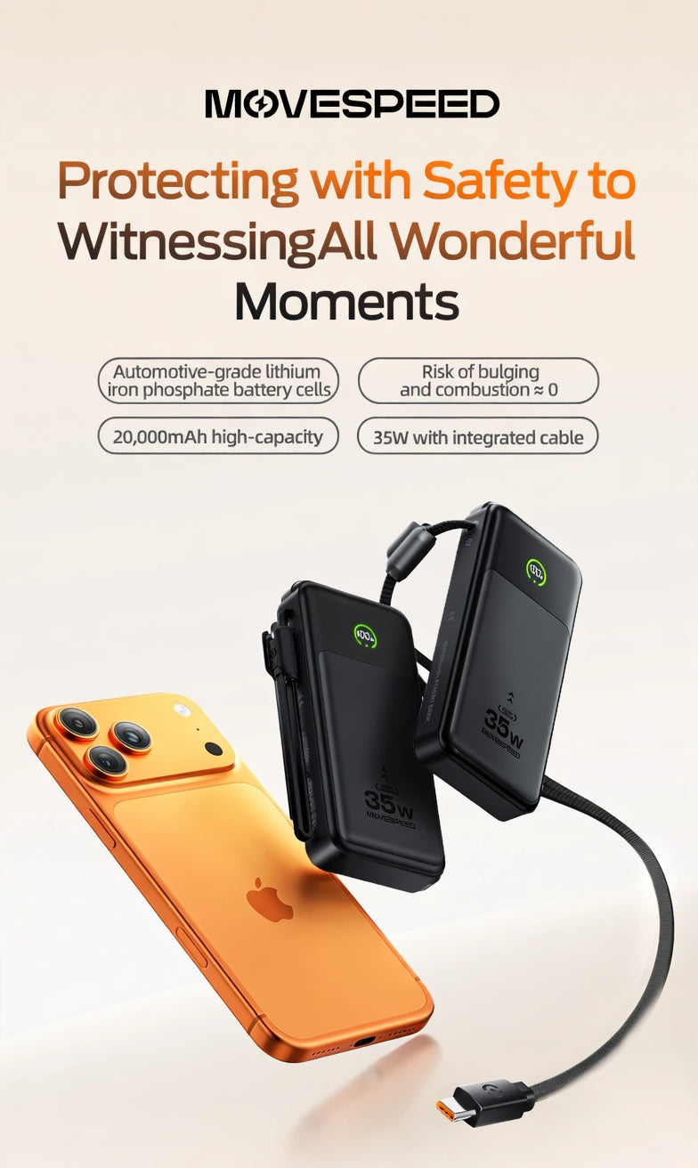 Powerbank 20000mAh 35W MOVESPEED Schnellladen